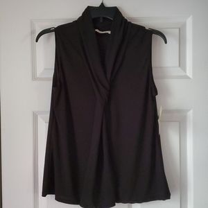 Tiffany and Grey Black Blouse with Neck Tie